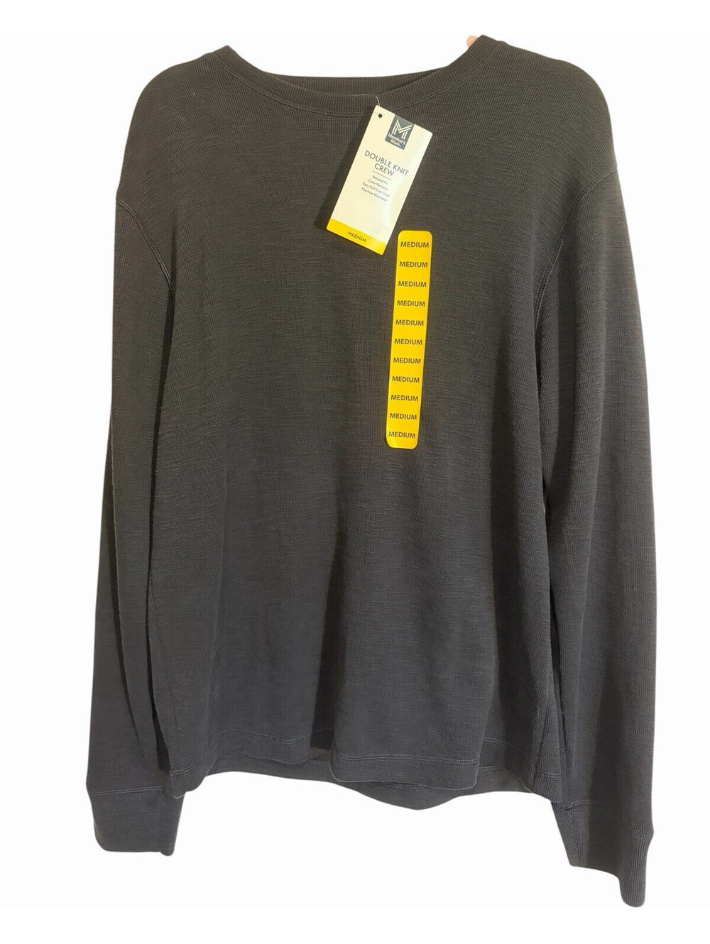 Member's Mark Men's Crew Neck Pullover Sweater Relaxed Fit Black Size M